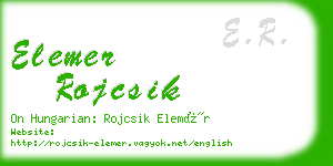 elemer rojcsik business card